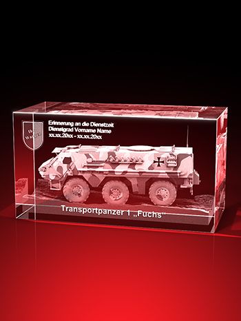 Magent Geschenkbox Glasfoto Kristallglas 